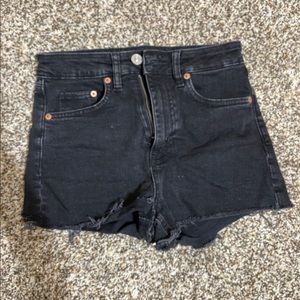 Black Denim Shorts